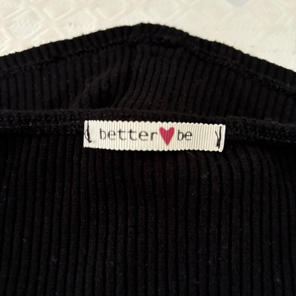 Black Buttoned Ribbed Tube Top Crop Sleeveless Top Size Small - Picture 3 of 3